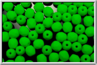 Bhm. Glasschliffperle, feuerpol., 4mm, white, alabaster, neon green, 50 Stk.